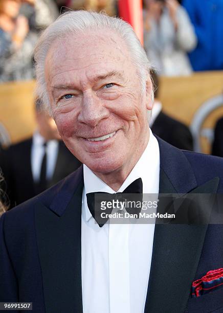 Actor Christopher Plummer arrives at the 16th Annual Screen Actors Guild Awards held at the Shrine Auditorium on January 23, 2010 in Los Angeles,...