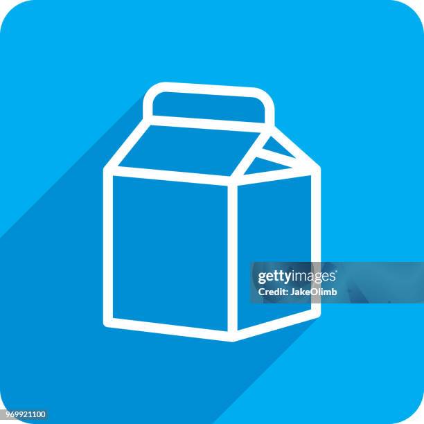 milk carton icon silhouette - juice box stock illustrations
