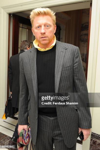 Boris Baker attends the Charlotte Olympia tea party at The Langham Hotel on February 23, 2010 in London, England.