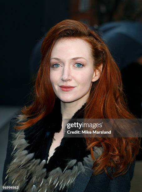 Olivia Grant arrives for the Burberry Prorsum show at London Fashion Week Autumn/Winter 2010 at on February 23, 2010 in London, England.