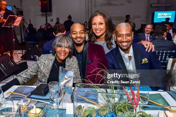 Cicely Tyson, Brandon Victor Dixon, Vanessa Williams and Bryan Terrell Clark attend HELP USA Heroes Awards Gala at the Garage on June 4, 2018 in New...