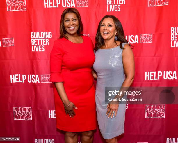 Letitia James and Vanessa Williams attend HELP USA Heroes Awards Gala at the Garage on June 4, 2018 in New York City.