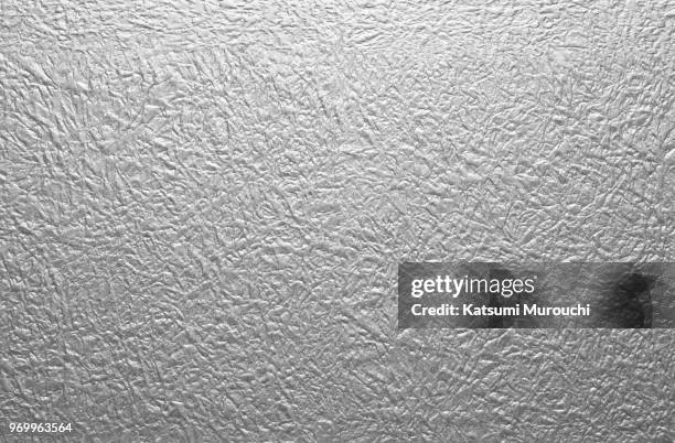 silvery washi paper texture background - katsumi murouchi stock-fotos und bilder