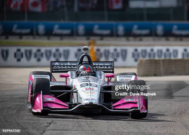 Marco Andretti drives the Honda Indy Car for Andretti Herta Autosport with Curb-Agajanian during the Chevrolet Dual in Detroit - Dual II during 2018...
