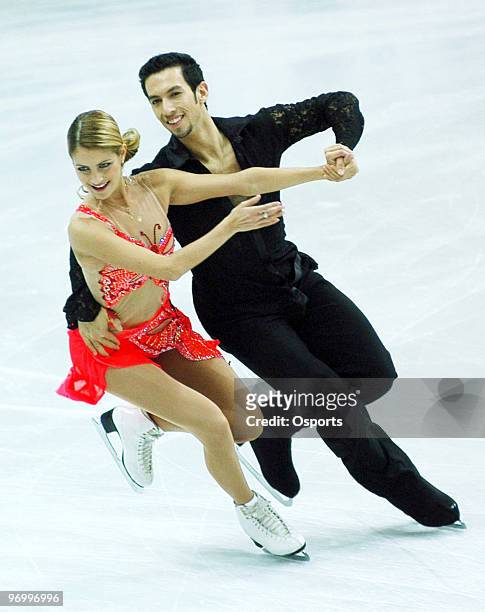 S Tanith Belbin and Benjamin Agosto place 2nd in the ice dancing compulsory program during the ISU Grand Prix of Figure Skating 2006 Cup of China in...