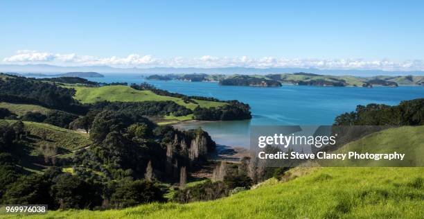 omaru bay, waiheke island - waiheke island stock pictures, royalty-free photos & images