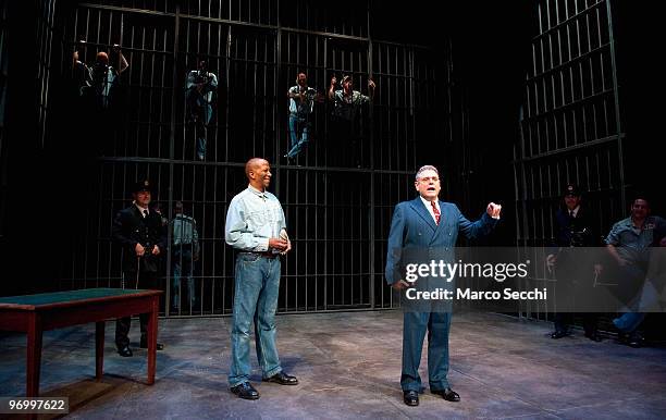 Actor Reg E Cathey performs during a photocall for "The Shawshank Redemption" at Wyndhams Theatre on September 4, 2009 in London, England.