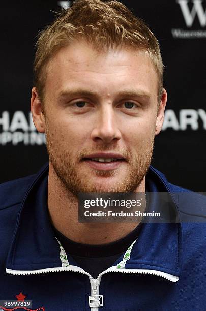 Andrew Flintoff attends book signing on September 28, 2009 in London, England.