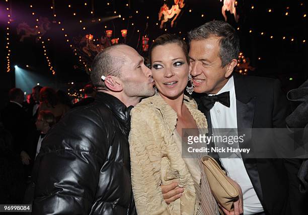 Guest, Kate Moss and Mario Testino attend the Love Ball London hosted by Natalia Vodianova and Harper's Bazaar as part of London Fashion Week...