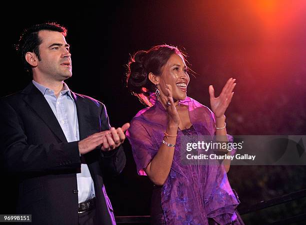 Actor Ron Livingston and founder Somaly Mam attend the Somaly Mam Foundation's 2nd annual Los Angeles Gala held at a private residence on September...