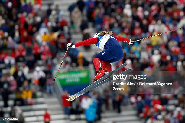 Hedda Berntsen of Norway takes 2nd place during the Women's Freestyle Skiing Ski Cross on Day 12 of the 2010 Vancouver Winter Olympic Games on...