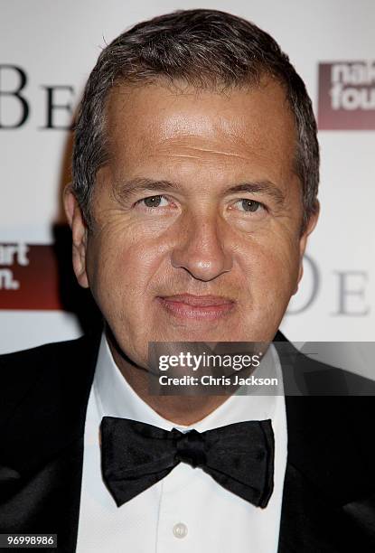 Mario Testino attends the Love Ball London at the Roundhouse on February 23, 2010 in London, England. The event was hosted by Russian model Natalia...