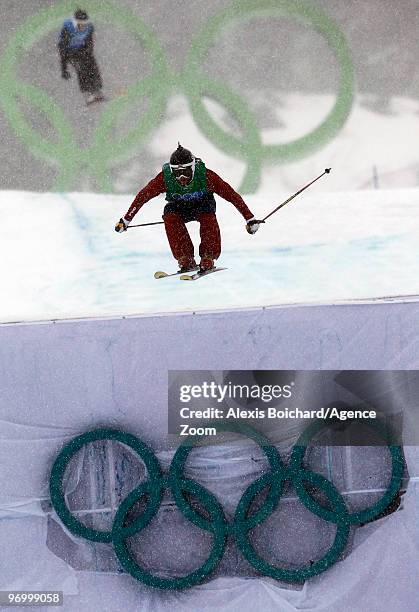 Hedda Berntsen of Norway takes 2nd place during the Women's Freestyle Skiing Ski Cross on Day 12 of the 2010 Vancouver Winter Olympic Games on...