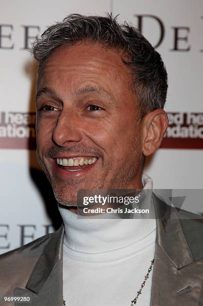 Patrick Cox attends the Love Ball London at the Roundhouse on February 23, 2010 in London, England. The event was hosted by Russian model Natalia...