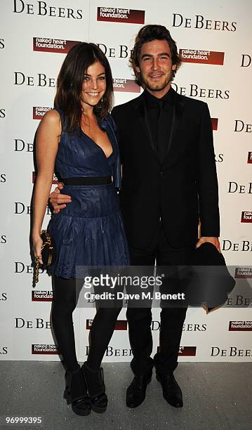 Julia Restoin-Roitfeld and Robert Konjic arrive at the Love Ball London, at the Roundhouse on February 23, 2010 in London, England.