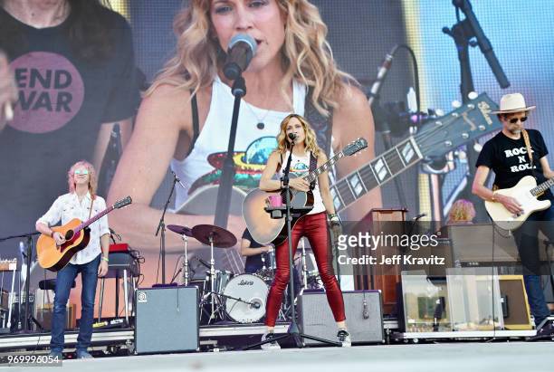 Sheryl Crow performs on What Stage during day 2 of the 2018 Bonnaroo Arts And Music Festival on June 8, 2018 in Manchester, Tennessee.