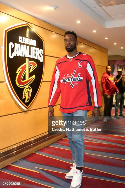Jeff Green of the Cleveland Cavaliers arrives before Game Four of the 2018 NBA Finals against the Golden State Warriors on June 8, 2018 at Quicken...