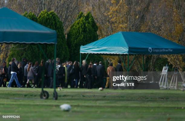 The Dutch royal family along with friends and relatives attend the burial ceremony of Queen Maxima's sister Ines Zorreguieta, at the Memorial park in...