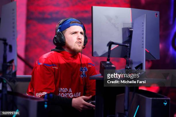 Lets Get It Ramo of Pistons Gaming Team against Warriors Gaming Squad during the NBA 2K League Mid Season Tournament on June 8, 2018 at the NBA 2K...