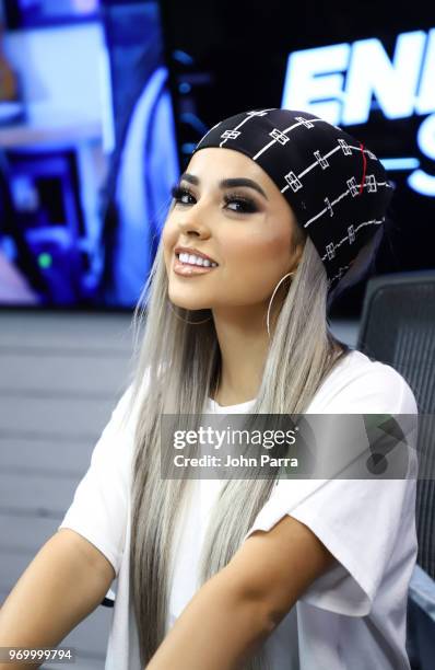 Becky G visits I Heart Latino Studio Enrique Santos Show at I Heart Latino Studios on June 8, 2018 in Miramar, Florida.