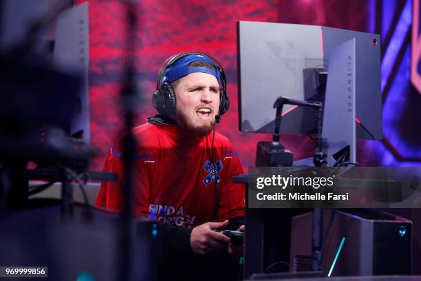 Lets Get It Ramo of Pistons Gaming Team against Warriors Gaming Squad during the NBA 2K League Mid Season Tournament on June 8, 2018 at the NBA 2K...