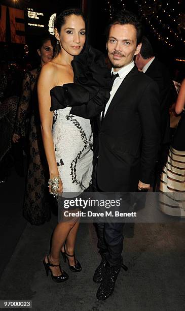 Astrid Munoz and Matthew Williamson attend the Love Ball London, at the Roundhouse on February 23, 2010 in London, England.