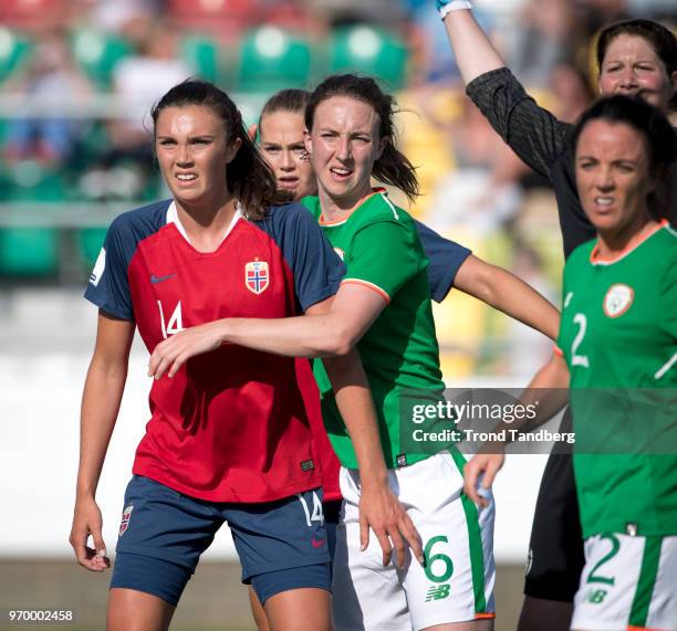 Ingrid S Engen of Norway during 2019 FIFA Womens World Cup Qualifier between Irland and Norway at Tallaght Stadium on June 8, 2018 in Tallaght,...