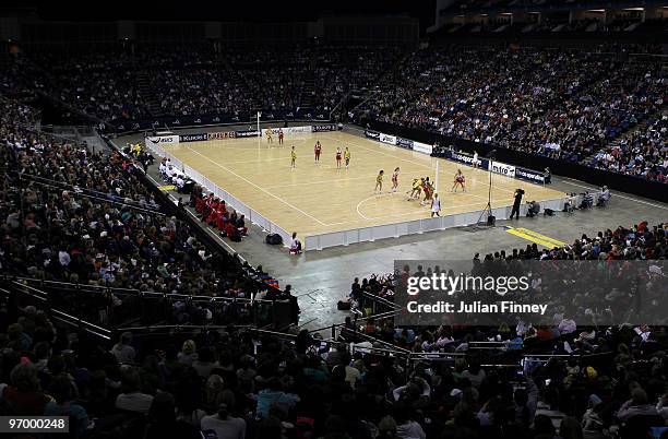 General view during the third test of the Co-operative International Netball Series between England and Australia at the O2 Arena on February 23,...