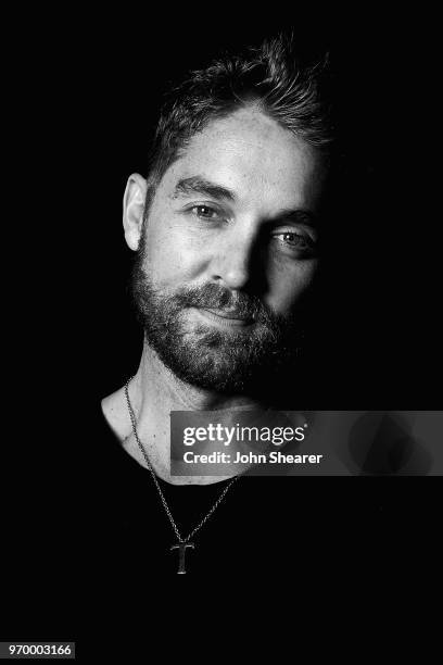 Musical artist Brett Young poses in the portrait studio at the 2018 CMA Music Festival at Nissan Stadium on June 8, 2018 in Nashville, Tennessee.