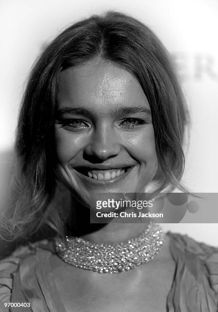 Natalia Vodianova attends the Love Ball London at the Roundhouse on February 23, 2010 in London, England. The event is hosted by Russian model...