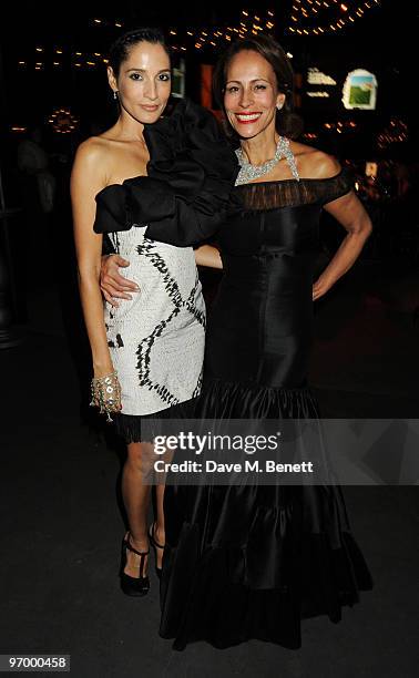 Astrid Munoz and Andrea Dellal attend the Love Ball London, at the Roundhouse on February 23, 2010 in London, England.