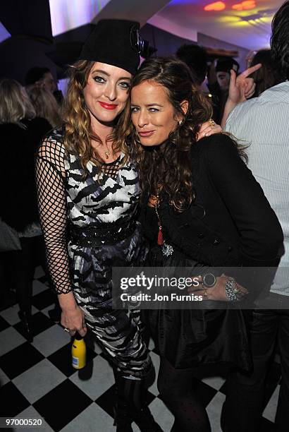 Alice Temperley and Jade Jagger attend Alice in Wonderland themed launch of 'Alice by Temperley' collection during London Fashion Week Autumn/Winter...