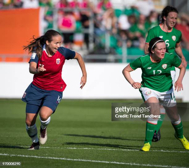 Guro Reiten of Norway during 2019 FIFA Womens World Cup Qualifier between Irland and Norway at Tallaght Stadium on June 8, 2018 in Tallaght, Ireland.