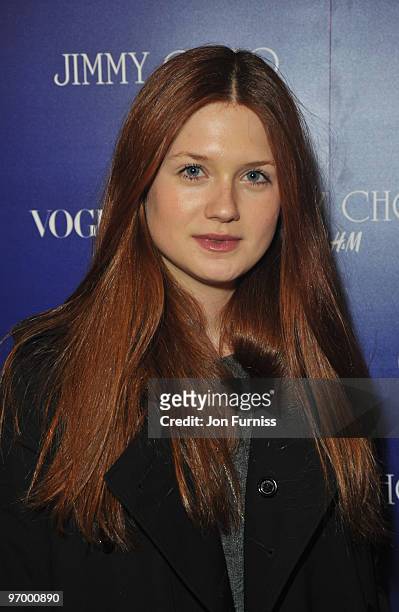 Bonnie Wright attends the Jimmy Choo for H&M Exclusive Collection Launch held at H&M Regents Street on November 13, 2009 in London, England.