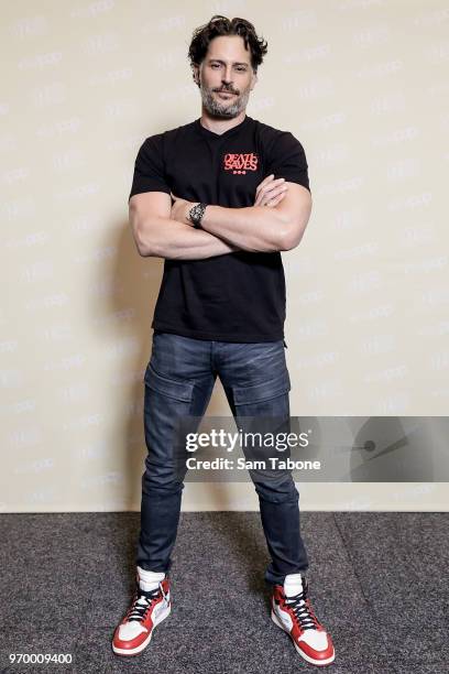 Joe Manganiello attends Oz Comic Con at The Melbourne Convention and Exhibition Centre on June 9, 2018 in Melbourne, Australia.