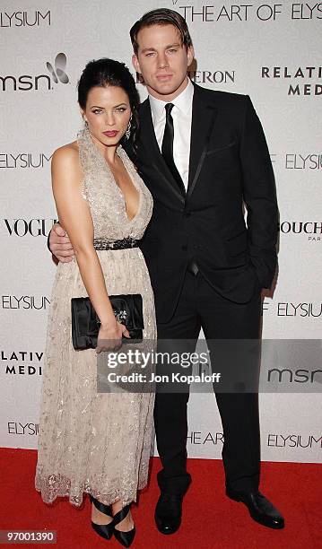 Actress Jenna Dewan and husband Channing Tatum arrive at The Art of Elysium's 3rd Annual Black-Tie Charity Gala "Heaven" at 9900 Wilshire Blvd on...