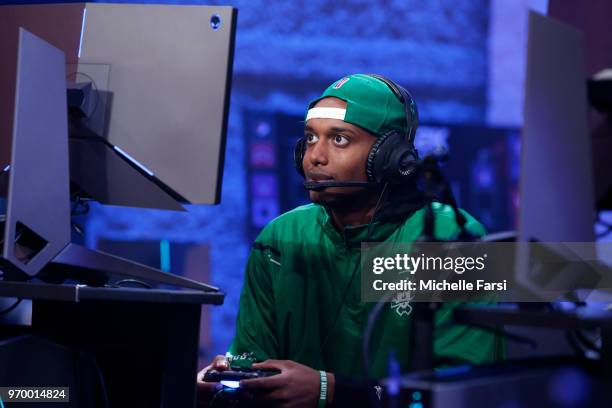 Speedbrook of Celtics Crossover Gaming against Jazz Gaming during the NBA 2K League Mid Season Tournament on June 8, 2018 at the NBA 2K League Studio...