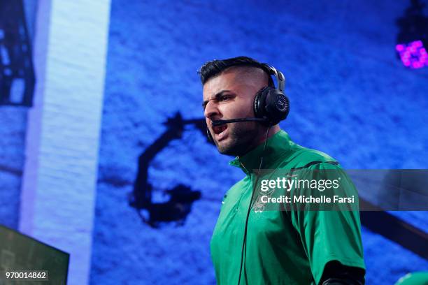 Mel East of Celtics Crossover Gaming against Jazz Gaming during the NBA 2K League Mid Season Tournament on June 8, 2018 at the NBA 2K League Studio...