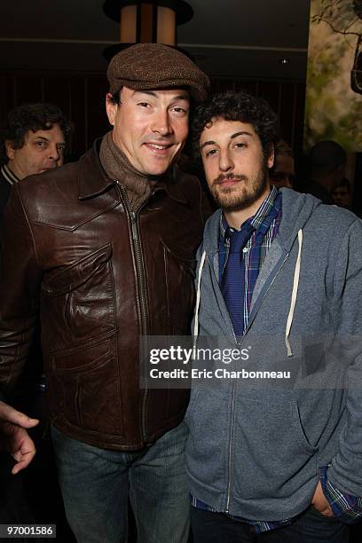 Chris Klein and Jason Biggs at Grey Goose partners with the Uganda Wildlife Authority for 'A Rumble in the Concrete Jungle' on December 07, 2009 at...