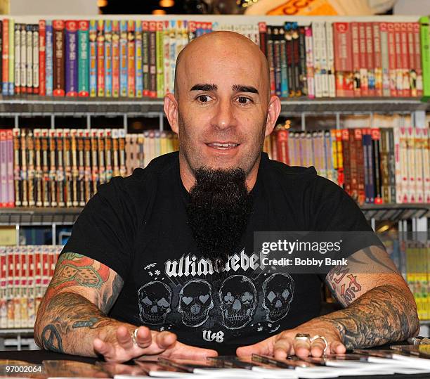 Guitarist Scott Ian of Anthrax promotes "Lobo: Highway To Hell" at Jim Hanley's Universe on November 20, 2009 in New York City.