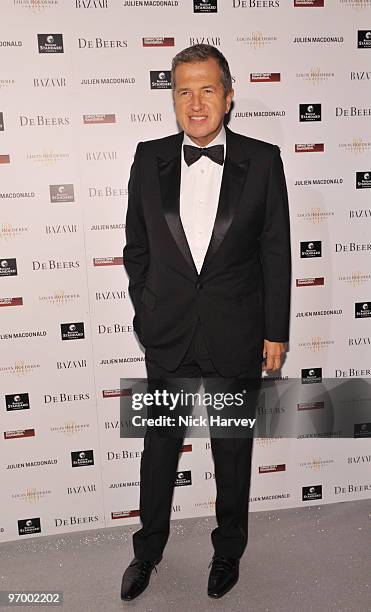 Mario Testino attends the Love Ball London hosted by Natalia Vodianova and Harper's Bazaar as part of London Fashion Week Autumn/Winter 2010 in aid...