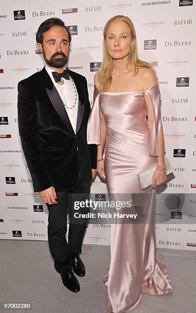 Evgeny Lebedev and Joely Richardson attend the Love Ball London hosted by Natalia Vodianova and Harper's Bazaar as part of London Fashion Week...