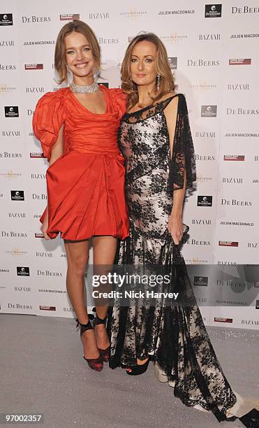 Natalia Vodianova and Lucy Yeomans attend the Love Ball London hosted by Natalia Vodianova and Harper's Bazaar as part of London Fashion Week...