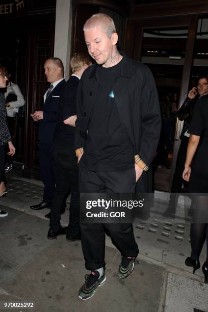 Steven Manderson attending Burberry Party LFWM on June 8, 2018 in London, England.