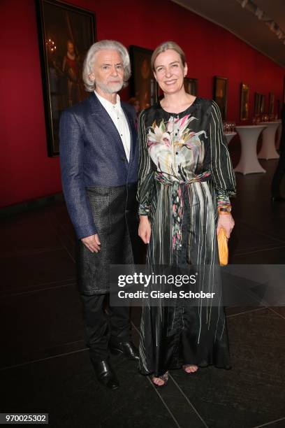 Hermann Buehlbecker, CEO Lambertz and Dr. Marion Ackermann during the Lambertz reception before the European Culture Awards TAURUS 2018 at Dresden...