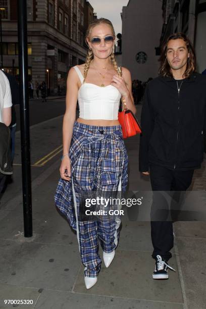 Clara Paget attending Burberry Party LFWM on June 8, 2018 in London, England.