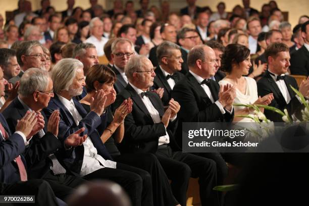 Klaus Toepfer, Hermann Buehlbecker, CEO Lambertz, guest, HRH Prince Albert II. Of Monaco, Prime Minister of Saxony Michael Kretschmer and his partner...