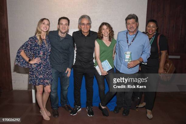 Leanne Aguilera, Ben Savage, Michael Jacobs, Nell Scovell, William Bickley, and Kellie Shanygne Williams attend TGIHulu! presented by Hulu during the...