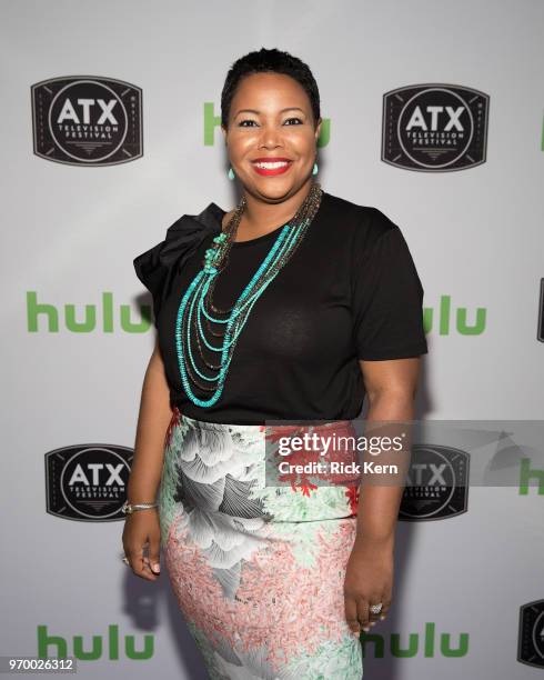 Kellie Shanygne Williams visits the Hulu Badgeholder Lounge during the ATX Television Festival at the InterContinental Stephen F. Austin on June 8,...