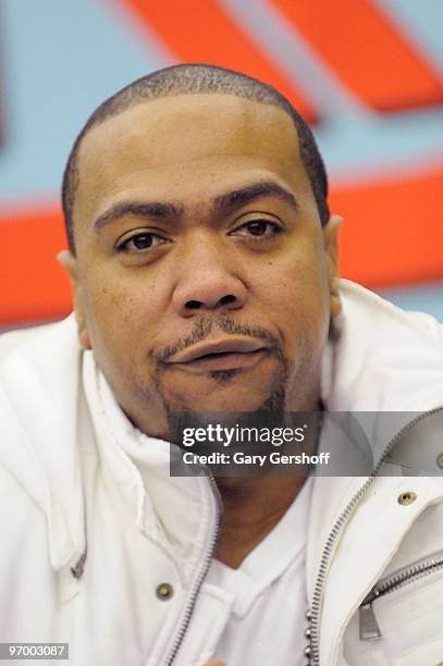 Rapper Timbaland promotes "Shock Value II at J&R Music & Computer World on December 8, 2009 in New York City.